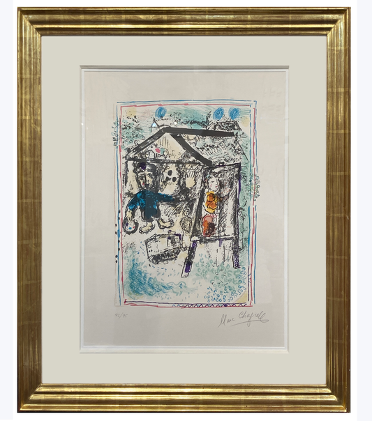 The Artist At The Village by March Chagall